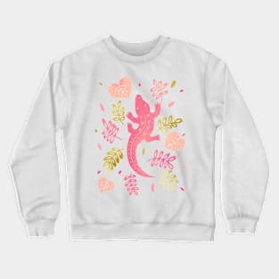 Pink Crocodile Crewneck Sweatshirt